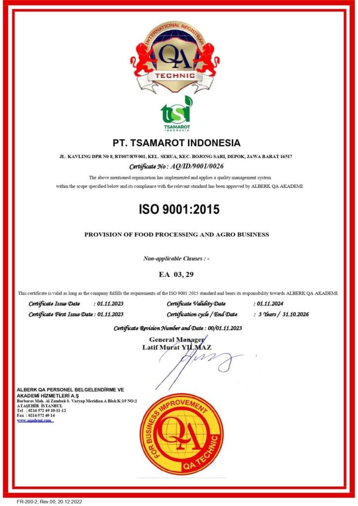 Sertifikasi ISO 9001:2015 Quality Management System